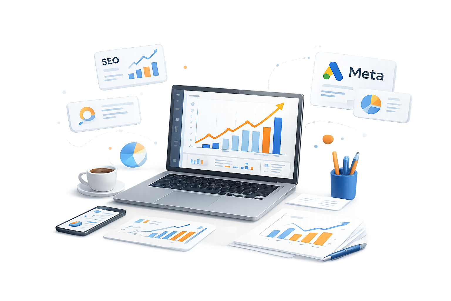 Digital marketing analytics dashboard